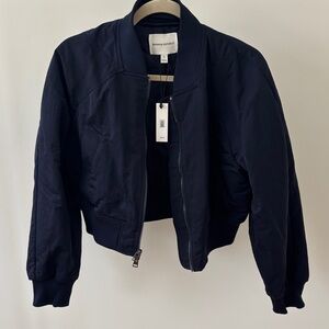 90s Style Banana Republic Women's Navy Bomber Jacket Size Small